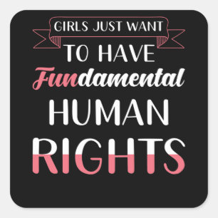 Adesivo Quadrado Feminismo dizendo