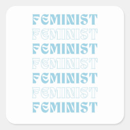 Adesivo Quadrado Feminista Bonita