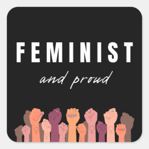 Adesivo Quadrado Feminista E Orgulhosa