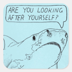 Adesivo Quadrado Fergul Sharky Stickers