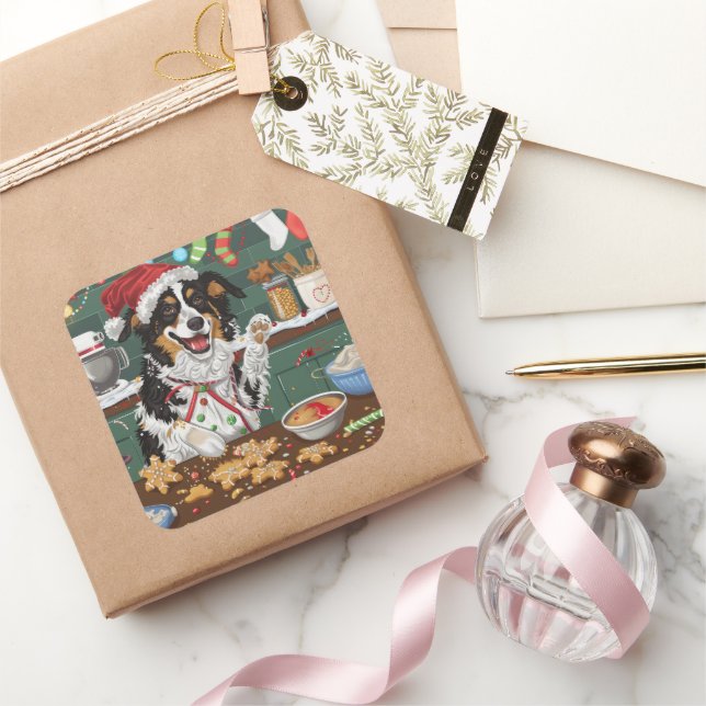 Adesivo Quadrado Feriado Australiano de Baking (Presentear)