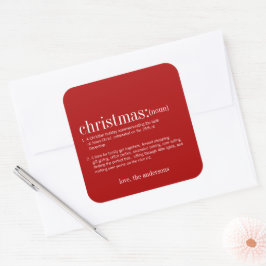 Adesivo Quadrado Feriado de Definição de Natal