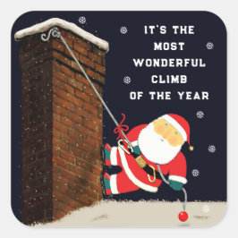 Adesivo Quadrado Feriado de Natal engraçado