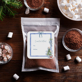 Adesivo Quadrado Feriado Náutico do Arco Azul Noël Costeiro