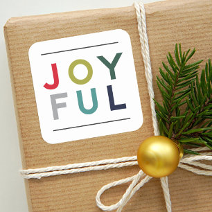 Adesivo Quadrado Feriado Vermelho Vermelho Colorido Moderno e Feliz