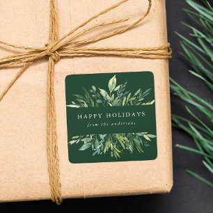 Adesivo Quadrado Feriados felizes do inverno em Greenerescência