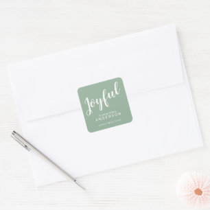 Adesivo Quadrado Feriados Felizes E Felizes, Personalizados