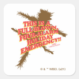 Adesivo Quadrado Férias de Natal Emergência de Feriado de Quatro