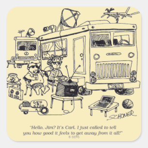 Adesivo Quadrado Férias em família