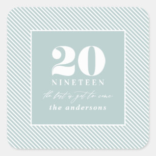 Adesivo Quadrado Férias tipográficas modernas do ano novo