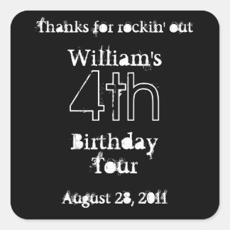 Adesivo Quadrado Festa como uma estrela do foguete - favoreça etiqu