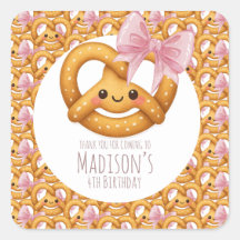 Festa de Aniversário da Menina Pretzel Fofa