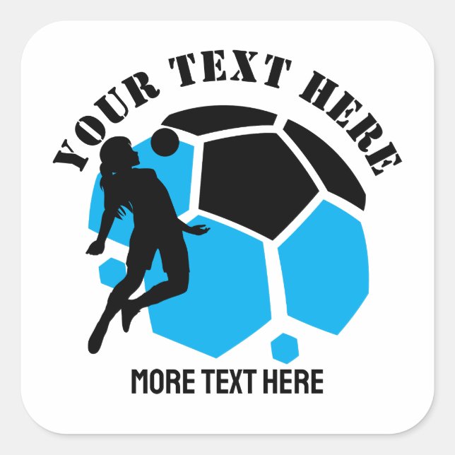 Adesivo Quadrado Festa de aniversário de futebol do garoto de futeb (Frente)