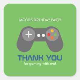 Adesivo Quadrado Festa de aniversário de jogadores
