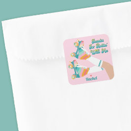 Adesivo Quadrado Festa de aniversário De Rastreamento Do Cilindro R