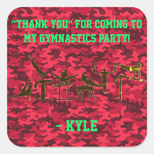 ADESIVO QUADRADO FESTA DE ANIVERSÁRIO GINÁSTICA DOS MENINOS PERSONA