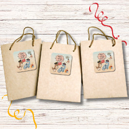 Adesivo Quadrado Festa de aniversário Pirata De Dinossauro, Twin Bo