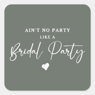 Adesivo Quadrado Festa de caligrafia minimalista