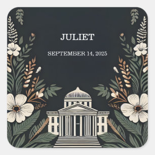 Adesivo Quadrado Festa de Chá de Noiva Autenticamente Divertida dos