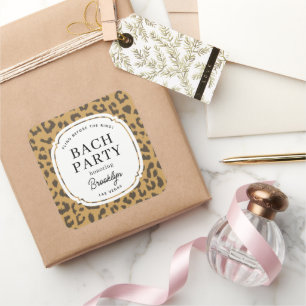 Adesivo Quadrado Festa de Despedida de Solteira com Estampa de Anim