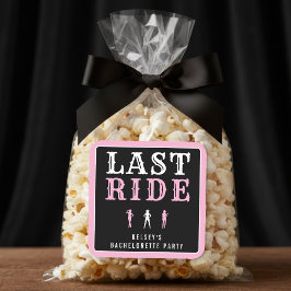 Adesivo Quadrado Festa de Despedida de Solteira Cowgirl Última Cava