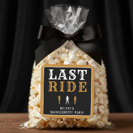 Adesivo Quadrado Festa de Despedida de Solteira Cowgirl Última Cava