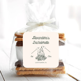 Adesivo Quadrado Festa de Despedida de Solteira no Acampamento