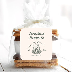 Adesivo Quadrado Festa de Despedida de Solteira no Acampamento 