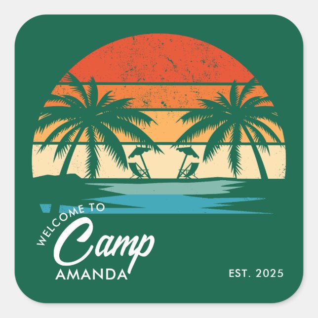 Adesivo Quadrado Festa de Despedida de Solteira Personalizada em Ac (Frente)