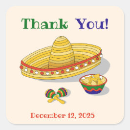 Adesivo Quadrado Festa de Despedida de Solteira Personalizada Mexic