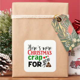 Adesivo Quadrado Festa de Natal engraçada