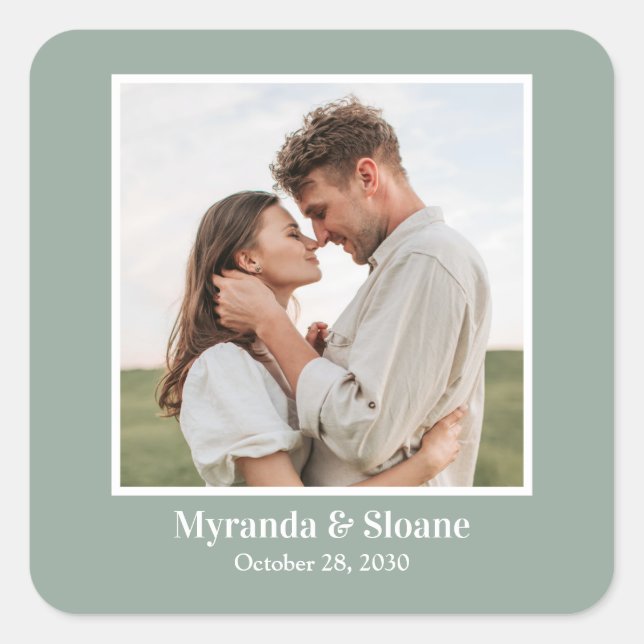 Adesivo Quadrado Festa de noivado de fotos Eucalyptus (Frente)