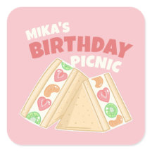 Festa de Picnic em sanduíche de Fruta branca