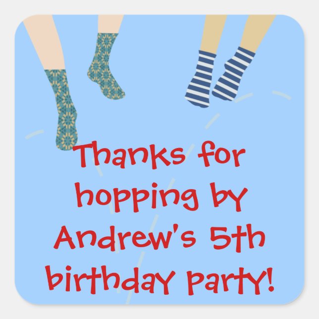 Adesivo Quadrado Festa de Revolução Obrigado Sticker (Frente)