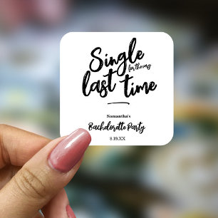 Adesivo Quadrado Festa de solteira minimalista