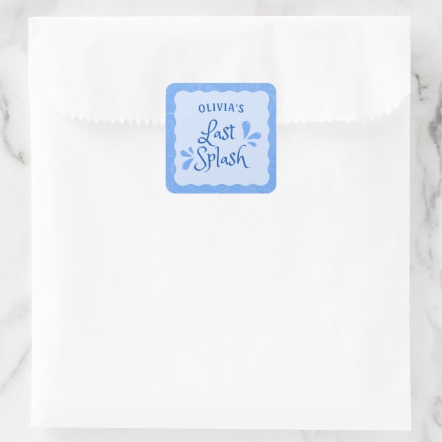 Adesivo Quadrado Festa de solteira personalizada de última apresent (Bolsa)