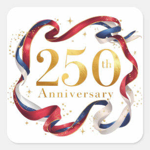 Adesivo Quadrado Festa dos 250 Anos da América