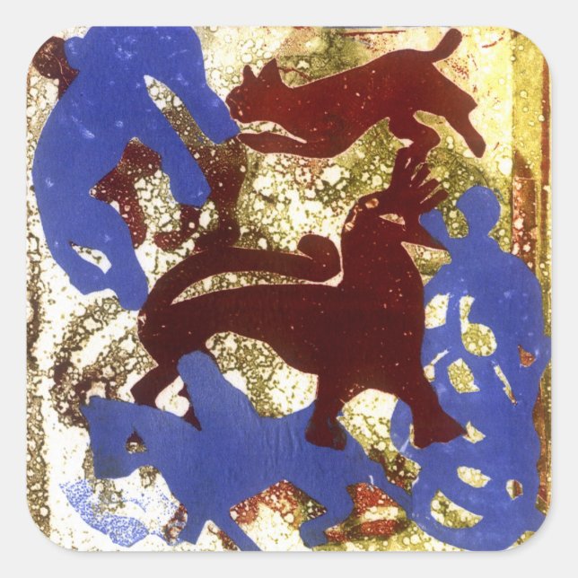 Adesivo Quadrado Festa Hen (Frente)