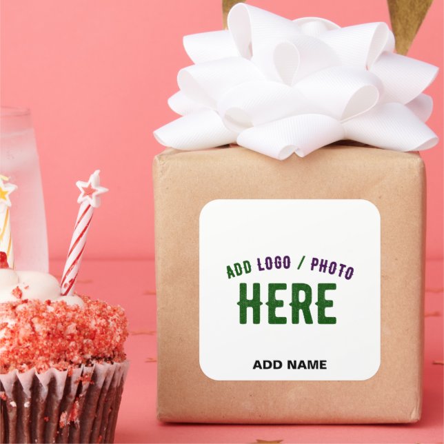 Adesivo Quadrado FESTA VERIFICADA BRANCA PERSONALIZADA MODERNA na m (Festa)