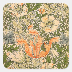 Adesivo Quadrado Festival de Flores William Morris Spring Compton