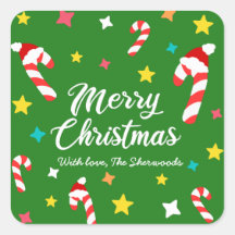 Festivo Green Candy Cane Patterno Feliz Natal