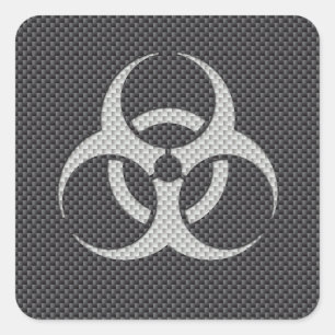 Adesivo Quadrado Fibra de Carbono Tóxica para Cinzas e Brancos Pre