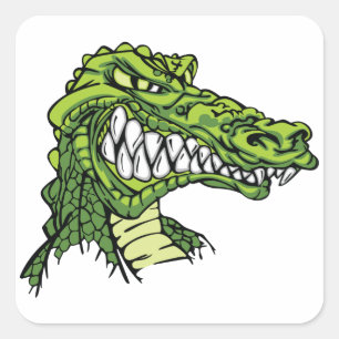 Adesivo Quadrado Fierce Gator Stickers