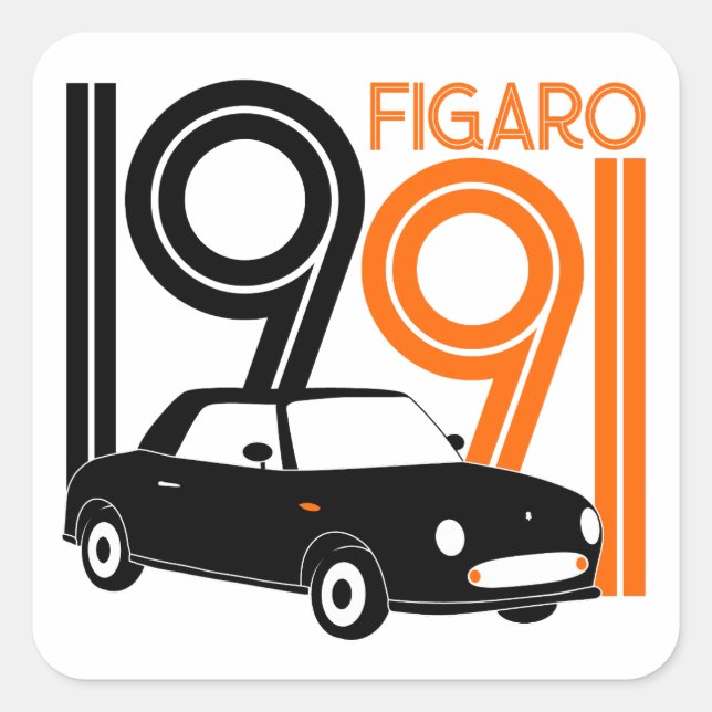 Adesivo Quadrado Figaro Stickers (Frente)