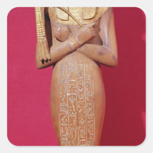 Adesivo Quadrado Figura de Shabti do rei do túmulo de Tutankhamun