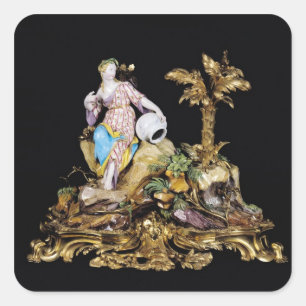 Adesivo Quadrado Figura de Vincennes de um Naiad