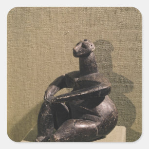 Adesivo Quadrado Figura fêmea assentada, 3500-2500 BC