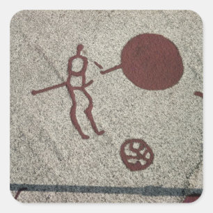 Adesivo Quadrado Figura masculina com o sol