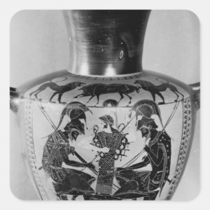 Adesivo Quadrado Figura preta hydra do sótão