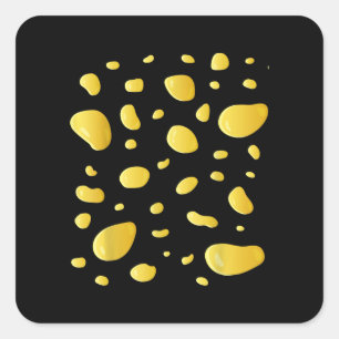 Adesivo Quadrado Figurino de queijo suíço T-Shirt Halloween